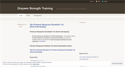 Desktop Screenshot of oraywmstrengthtraining.wordpress.com