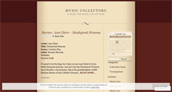 Desktop Screenshot of musiccollectors.wordpress.com