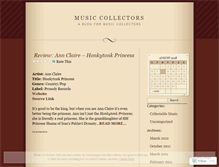 Tablet Screenshot of musiccollectors.wordpress.com