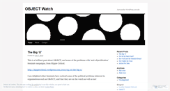 Desktop Screenshot of objectwatch.wordpress.com