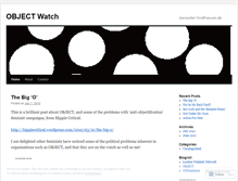 Tablet Screenshot of objectwatch.wordpress.com