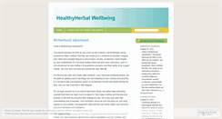 Desktop Screenshot of healthyherbalwellbeing.wordpress.com