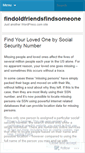 Mobile Screenshot of findoldfriendsfindsomeone.wordpress.com
