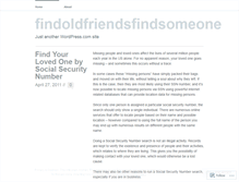 Tablet Screenshot of findoldfriendsfindsomeone.wordpress.com