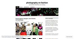 Desktop Screenshot of photographyonfashion.wordpress.com