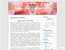 Tablet Screenshot of cuerpomisticodelsevillafc.wordpress.com