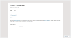 Desktop Screenshot of crossfitthunderbay.wordpress.com