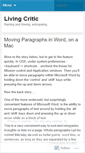 Mobile Screenshot of livingcritic.wordpress.com