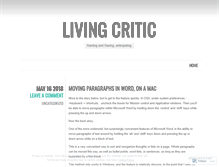 Tablet Screenshot of livingcritic.wordpress.com