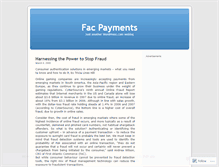 Tablet Screenshot of facpayment.wordpress.com