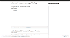 Desktop Screenshot of informationassuranceblog.wordpress.com