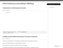 Tablet Screenshot of informationassuranceblog.wordpress.com