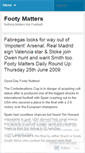 Mobile Screenshot of footymatters.wordpress.com