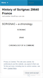 Mobile Screenshot of historyofscrignac.wordpress.com