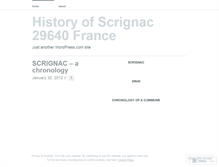Tablet Screenshot of historyofscrignac.wordpress.com