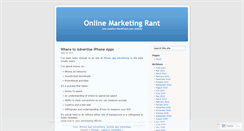 Desktop Screenshot of onlinemarketingrant.wordpress.com