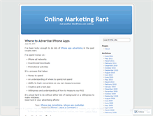 Tablet Screenshot of onlinemarketingrant.wordpress.com