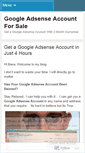 Mobile Screenshot of googleadsenseaccountforsale.wordpress.com