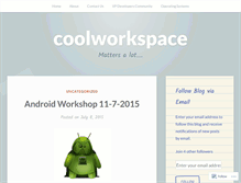 Tablet Screenshot of coolworkspace.wordpress.com
