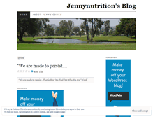 Tablet Screenshot of jennynutrition.wordpress.com