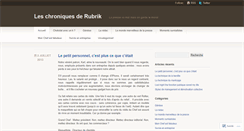 Desktop Screenshot of chroniquesderubrik.wordpress.com