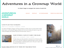 Tablet Screenshot of adventuresinagrownupworld.wordpress.com
