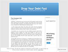 Tablet Screenshot of dropyourdebtfast.wordpress.com