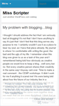 Mobile Screenshot of missscripter.wordpress.com