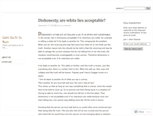 Tablet Screenshot of lifeasitisnot.wordpress.com