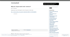 Desktop Screenshot of mostasked.wordpress.com