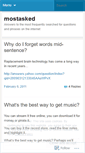 Mobile Screenshot of mostasked.wordpress.com