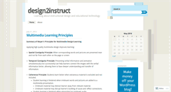 Desktop Screenshot of design2instruct.wordpress.com