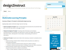 Tablet Screenshot of design2instruct.wordpress.com