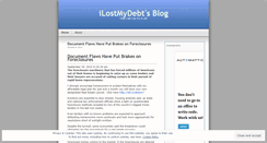 Desktop Screenshot of ilostmydebt.wordpress.com