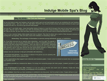 Tablet Screenshot of indulgemobilespa.wordpress.com