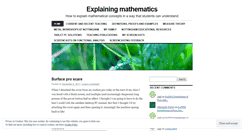 Desktop Screenshot of explainingmaths.wordpress.com