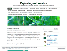 Tablet Screenshot of explainingmaths.wordpress.com