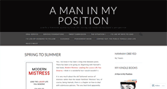 Desktop Screenshot of amaninmyposition.wordpress.com