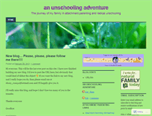 Tablet Screenshot of anunschoolingadventure.wordpress.com