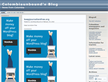 Tablet Screenshot of colombiaunbound.wordpress.com