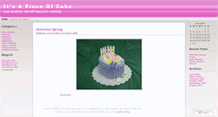 Desktop Screenshot of itsapieceofcake.wordpress.com