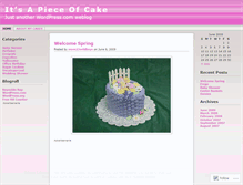 Tablet Screenshot of itsapieceofcake.wordpress.com