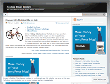 Tablet Screenshot of foldingbikesreview.wordpress.com