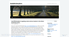 Desktop Screenshot of leadwholesalers.wordpress.com