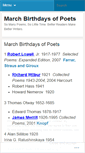 Mobile Screenshot of marchbirthdaysofpoets.wordpress.com