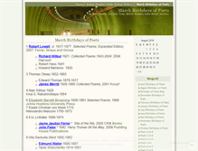 Tablet Screenshot of marchbirthdaysofpoets.wordpress.com