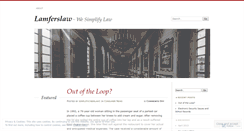 Desktop Screenshot of lamferslaw.wordpress.com