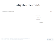 Tablet Screenshot of enlightenmenttwozero.wordpress.com