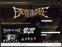 Tablet Screenshot of escapethefatemexico.wordpress.com