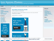 Tablet Screenshot of lesjeunesplumes.wordpress.com